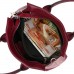 Женская кожаная сумка 6801 PURPLE RED
